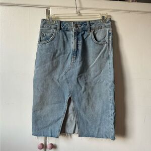 Topshop Moto Denim Skirt